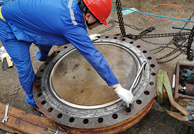 2021年梅山普萊克斯36″-150LB METSO雙偏心蝶閥現(xiàn)場(chǎng)維修